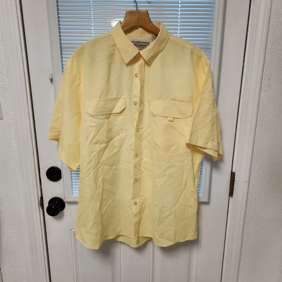 Clear water outfitters yellow xl men's fishing shirt - Picture 1 of 3